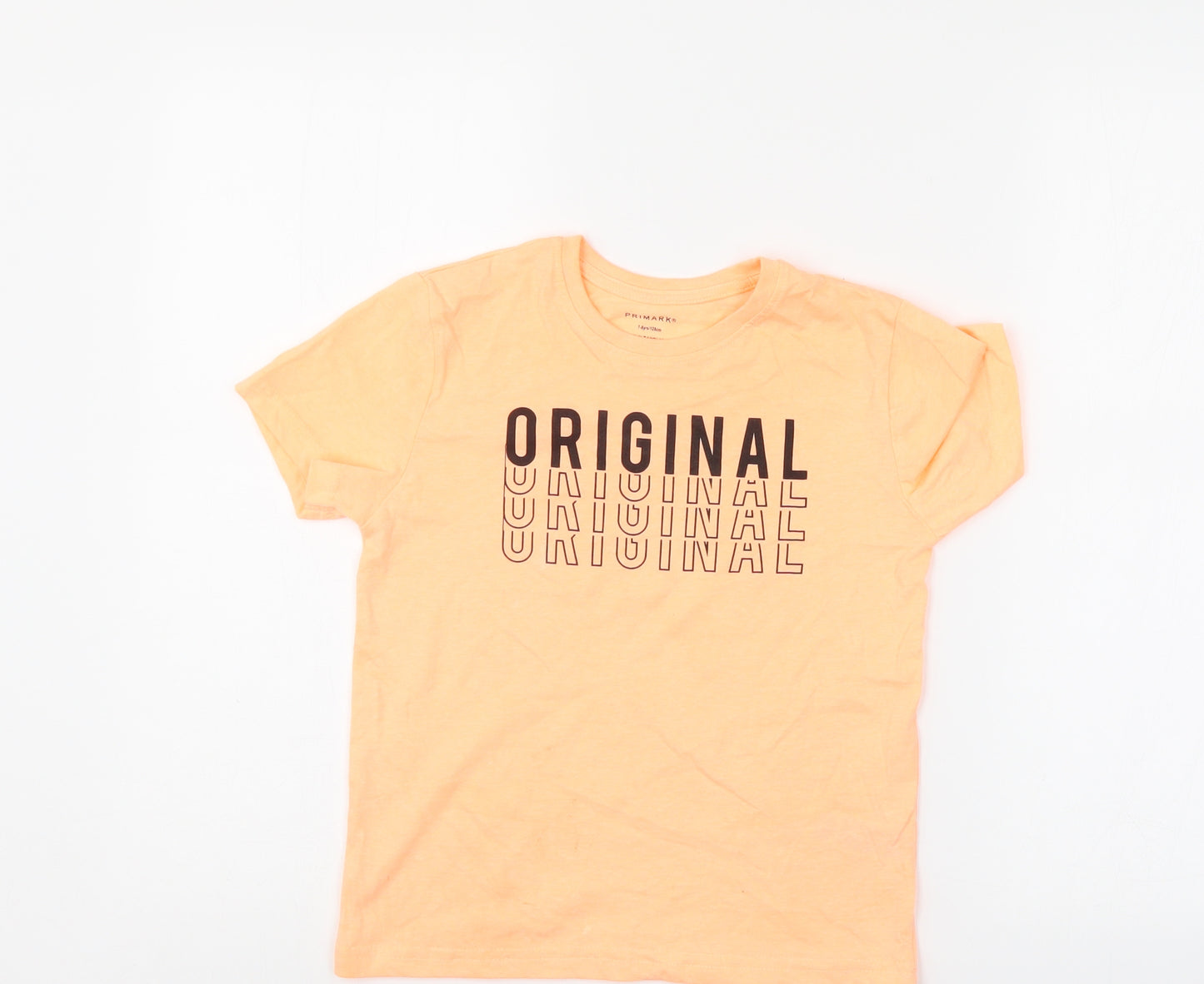 Primark Boys Orange   Basic T-Shirt Size 7-8 Years