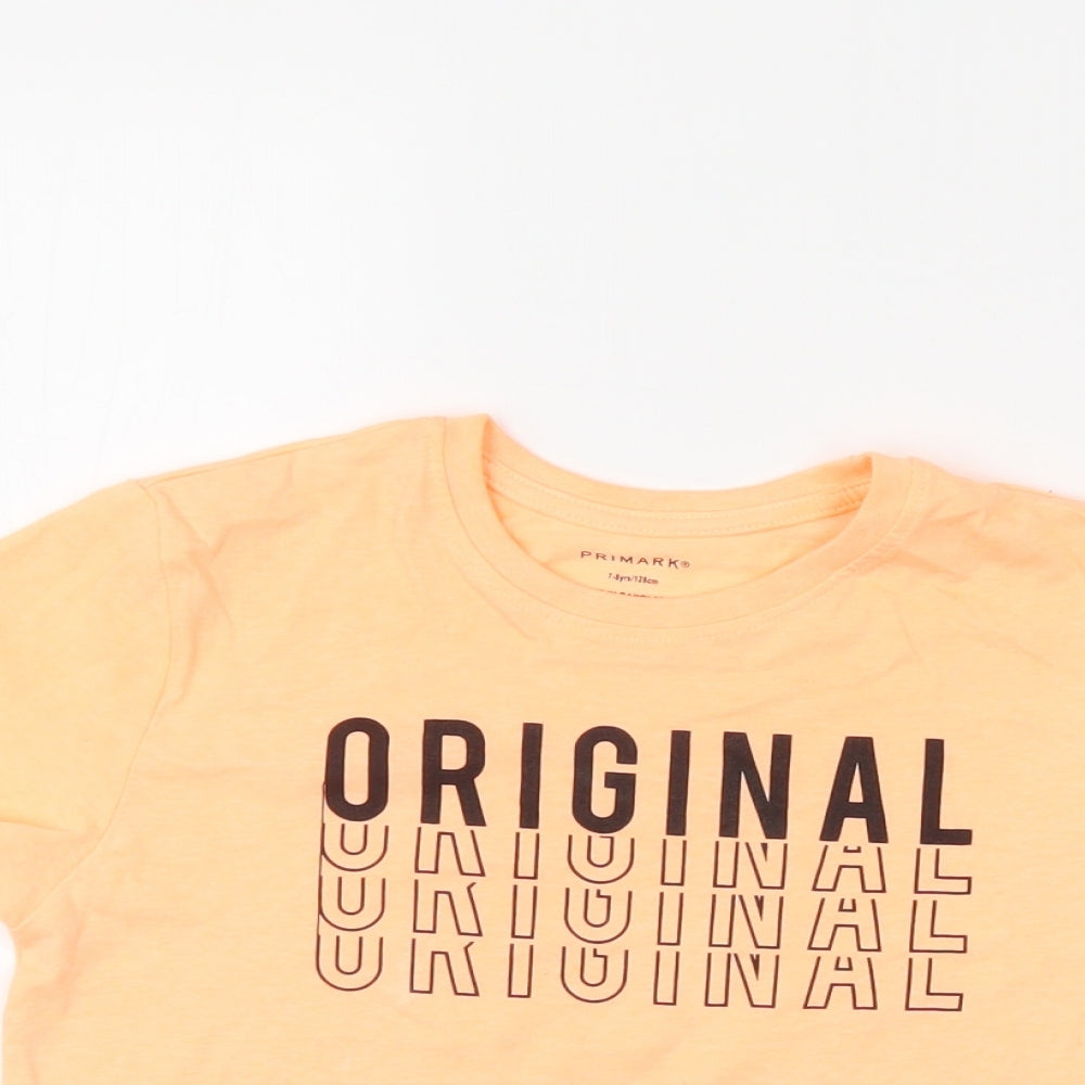 Primark Boys Orange   Basic T-Shirt Size 7-8 Years