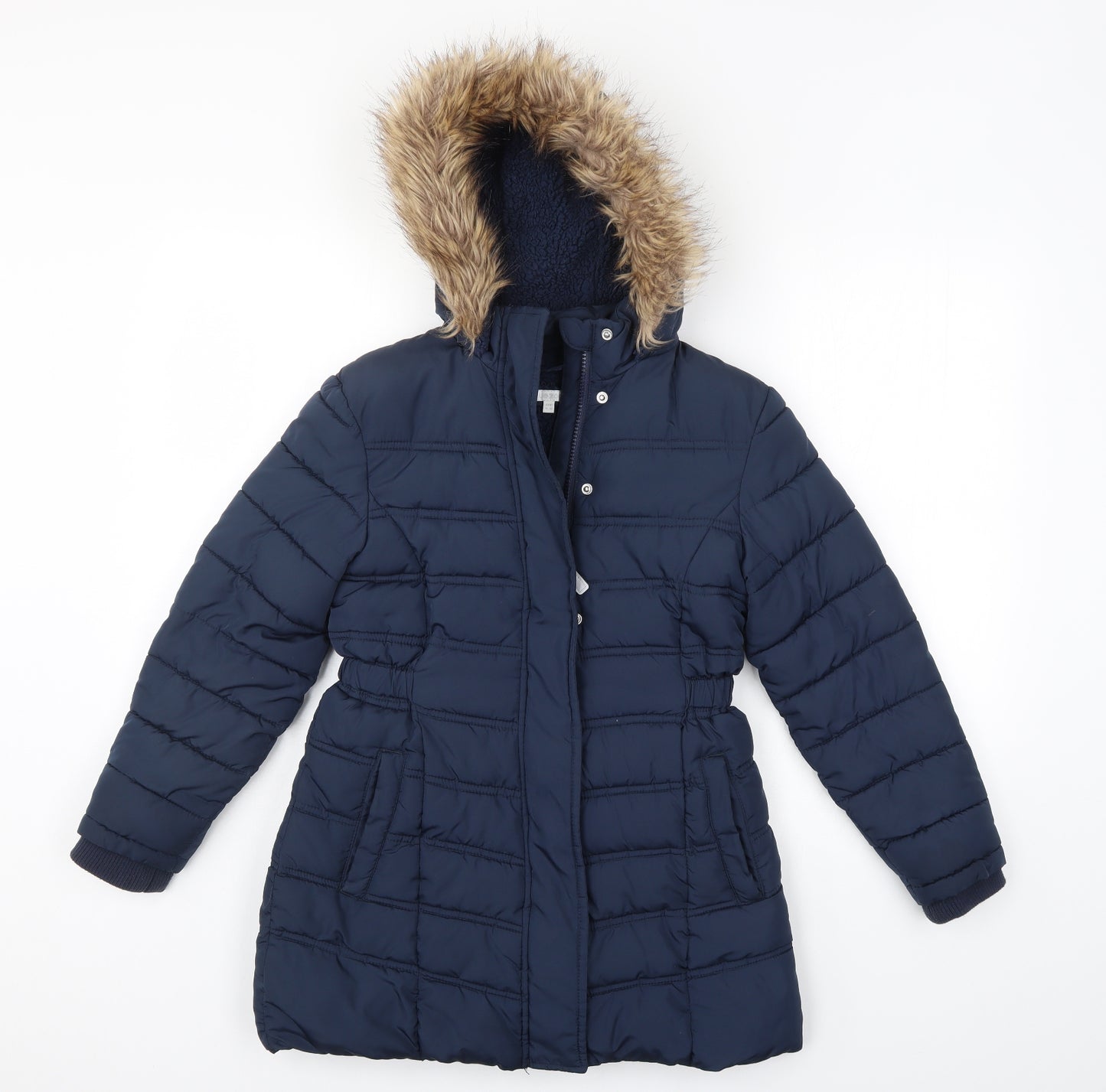 Blue Zoo Girls Blue   Parka Coat Size 9-10 Years