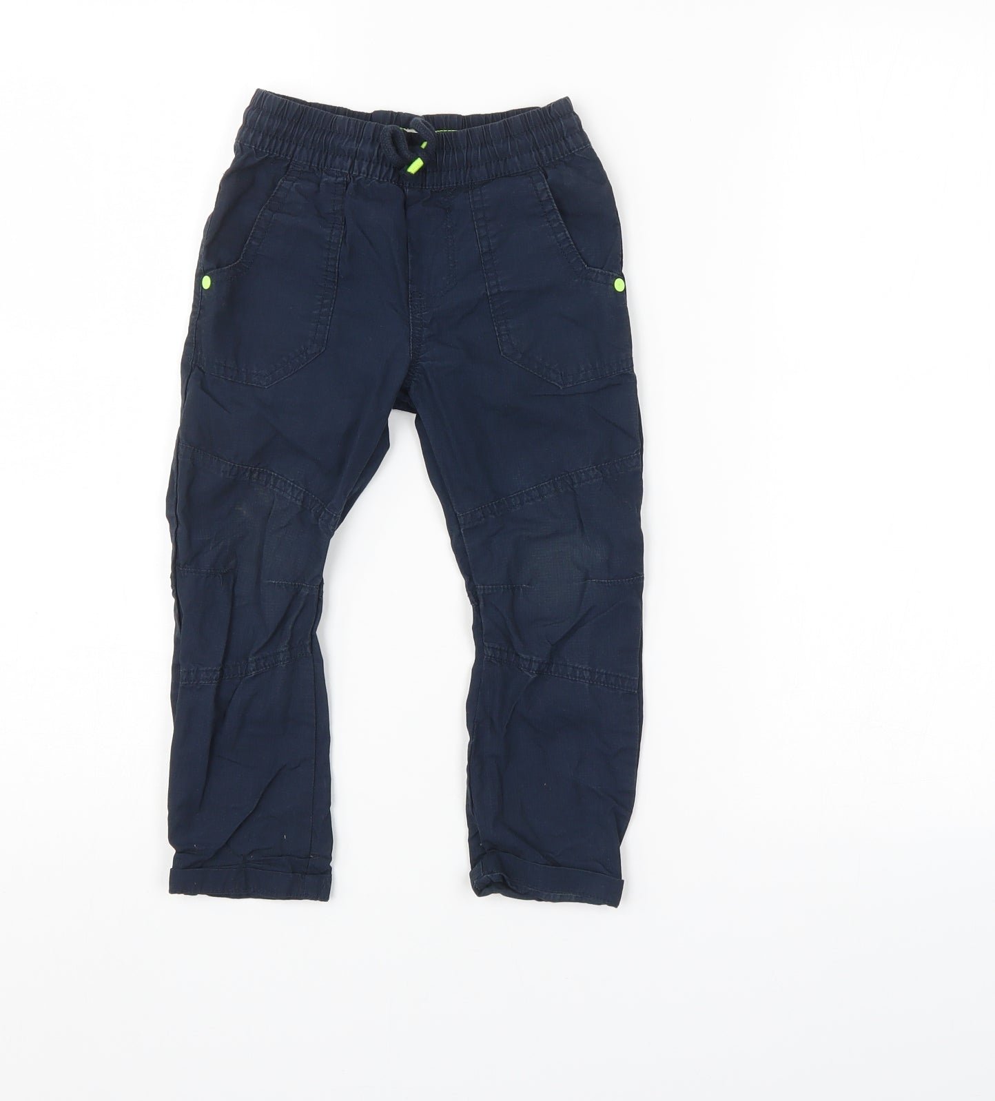 F&F Boys Blue   Cargo Trousers Size 2-3 Years