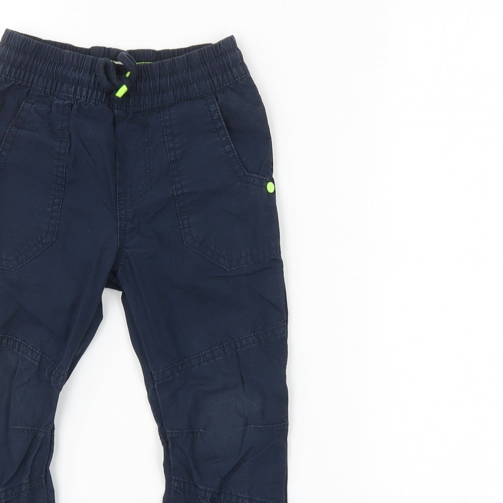 F&F Boys Blue   Cargo Trousers Size 2-3 Years