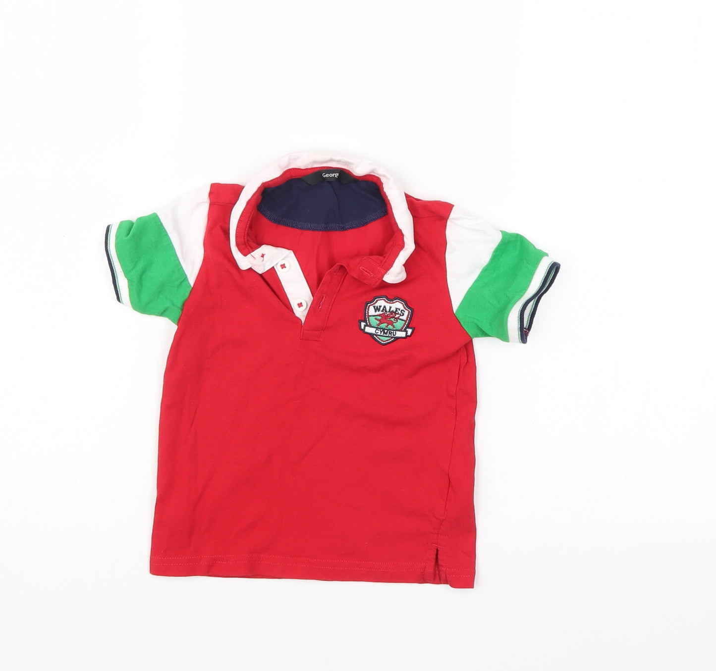George Boys Multicoloured   Basic Polo Size 2-3 Years  - Wales