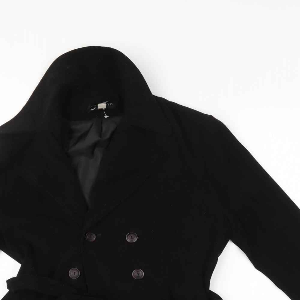 Ozone Womens Black   Overcoat Coat Size 12