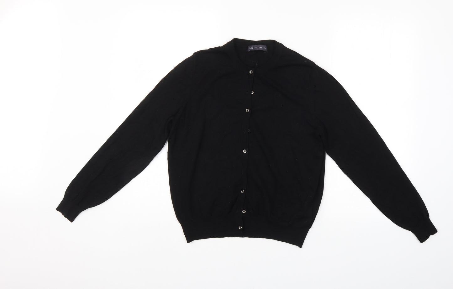M&S Womens Black   Cardigan Jumper Size 16