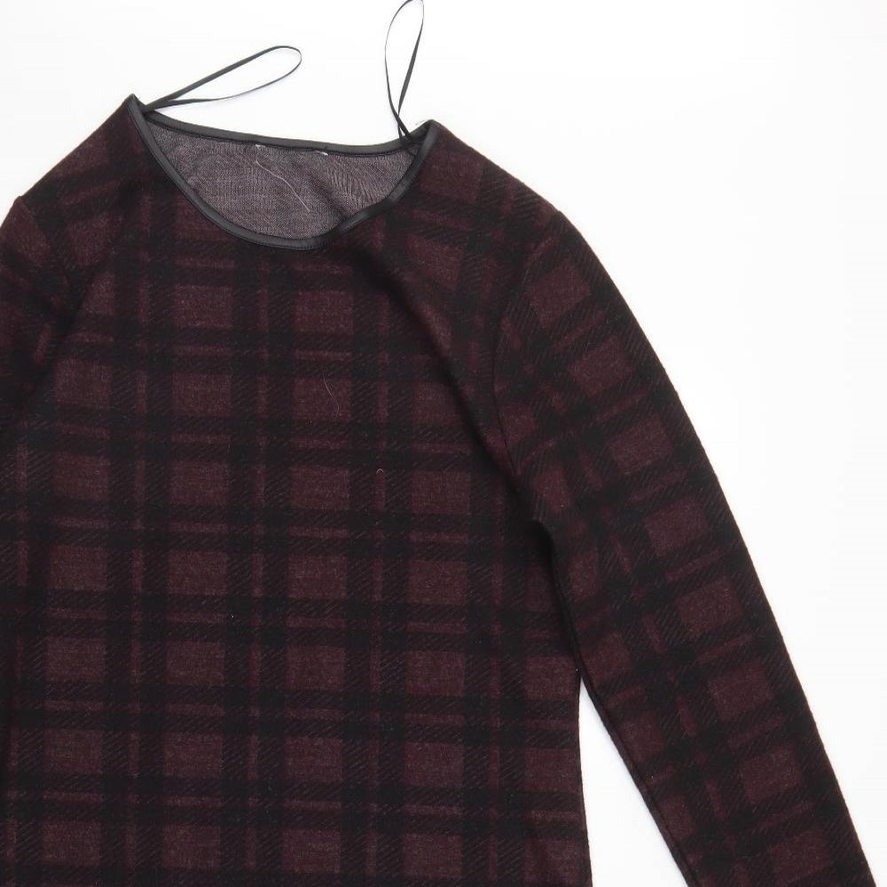 Peacocks Womens Multicoloured Check  Jumper Dress  Size 14