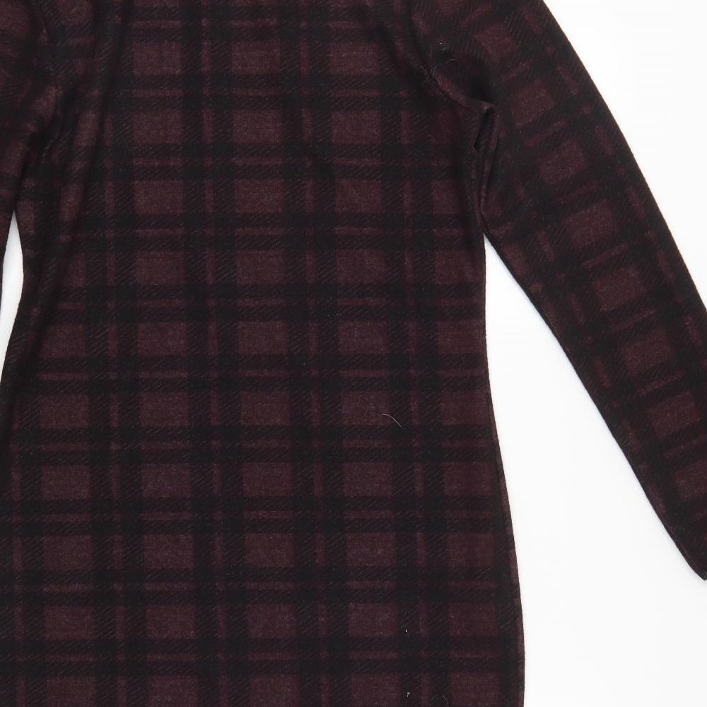 Peacocks Womens Multicoloured Check  Jumper Dress  Size 14