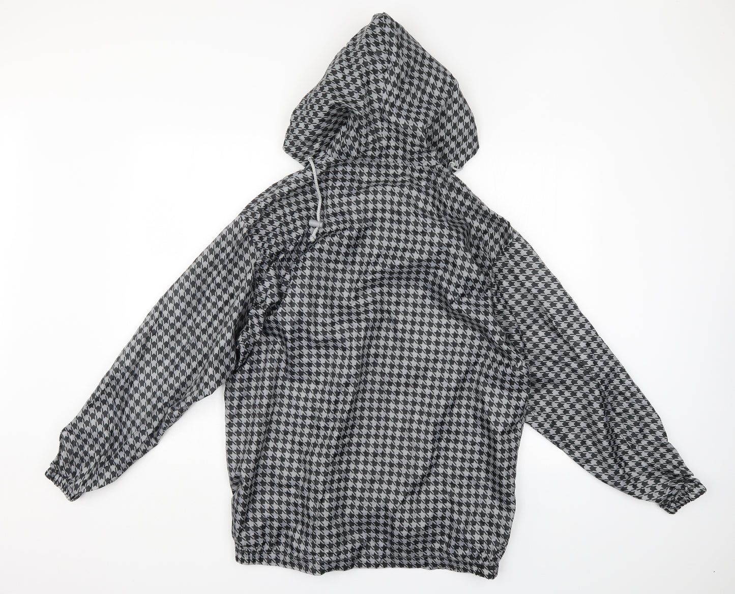 Pro Climate Womens Grey Houndstooth  Rain Coat Jacket Size S