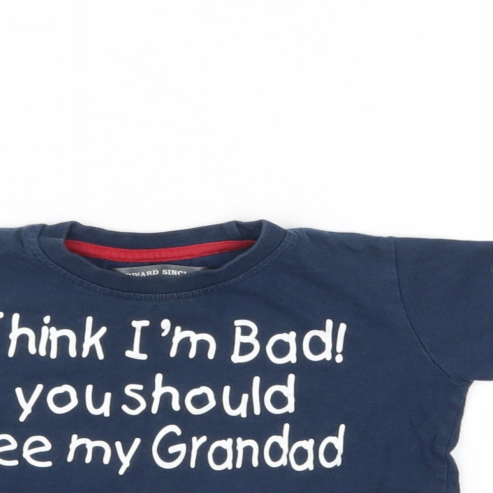 Edward Sinclair Boys Blue   Basic T-Shirt Size 18-24 Months