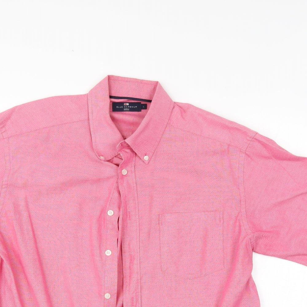 Blue Harbour Mens Pink    Button-Up Size L