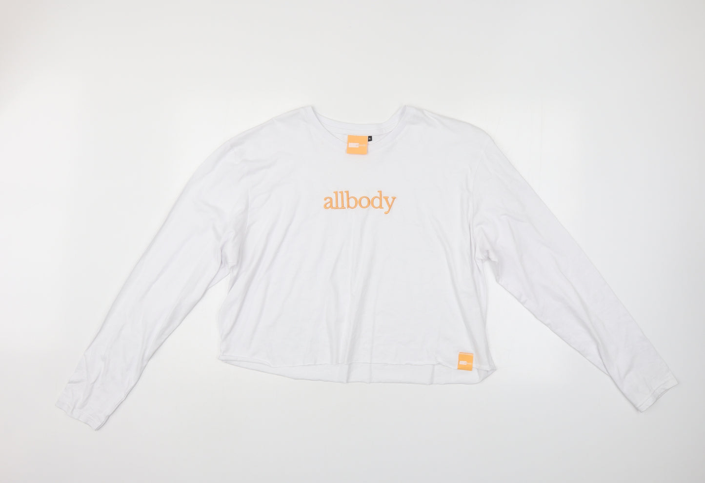 All Body Womens White   Pullover Sweatshirt Size XL