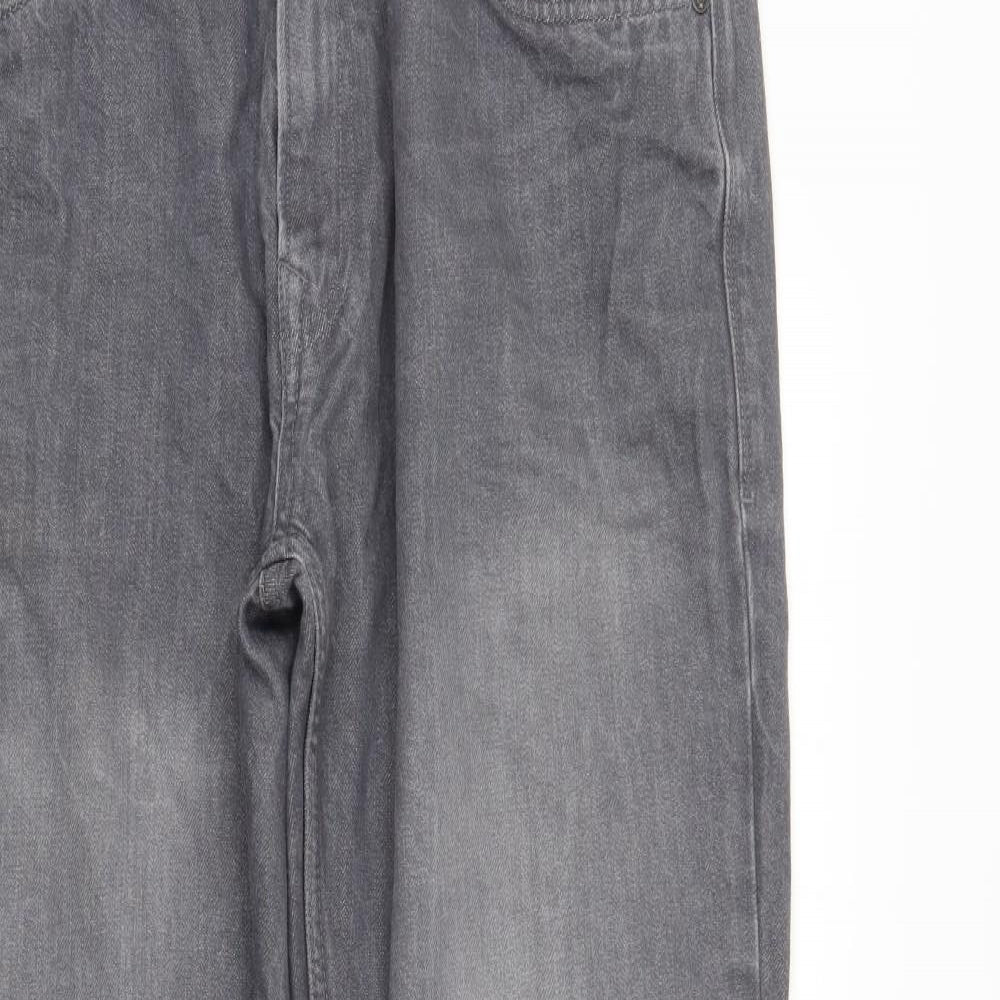 Authentic Casual Wear Mens Grey  Denim Straight Jeans Size 38 L31 in
