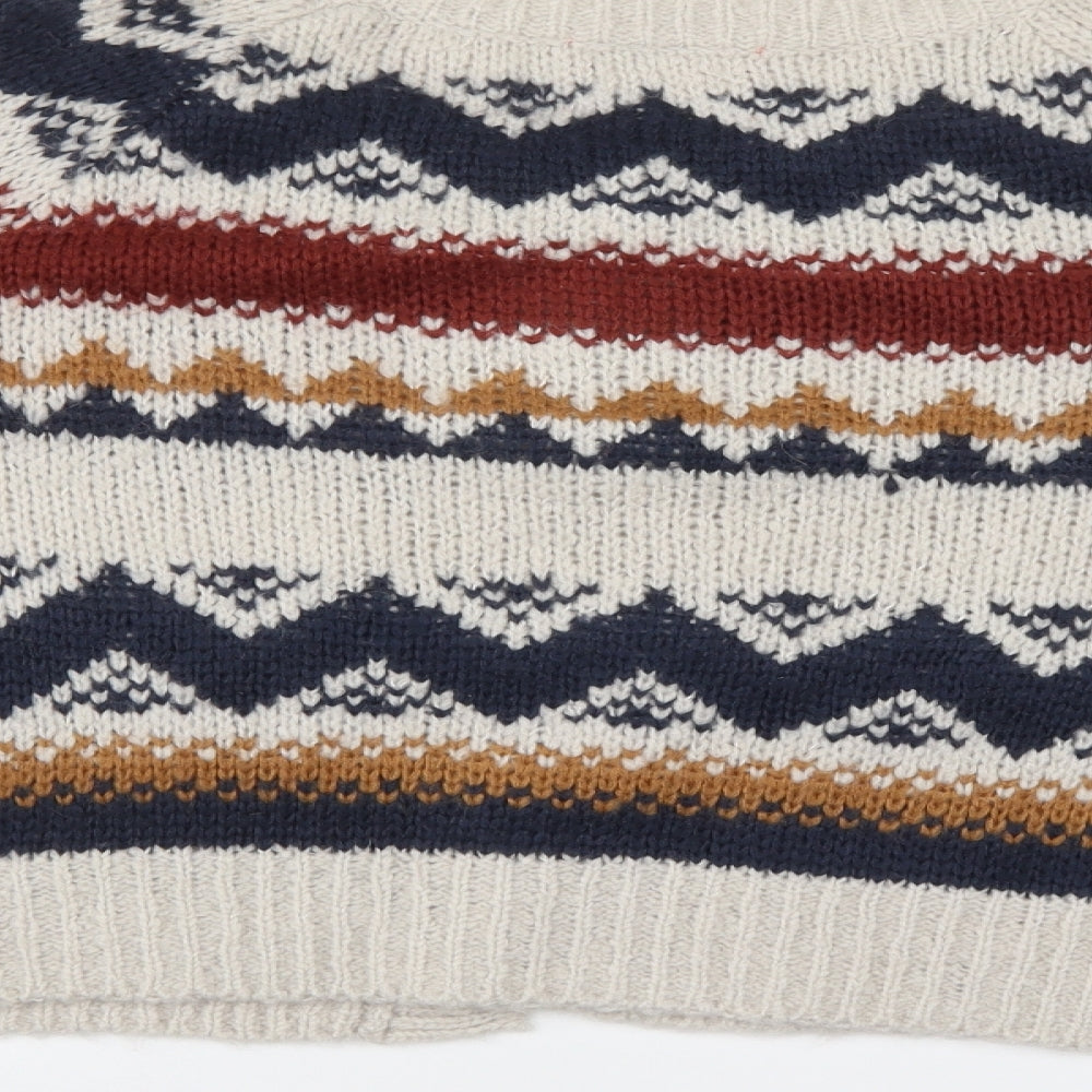 New Look Womens Multicoloured Geometric  Cardigan Jumper Size 18