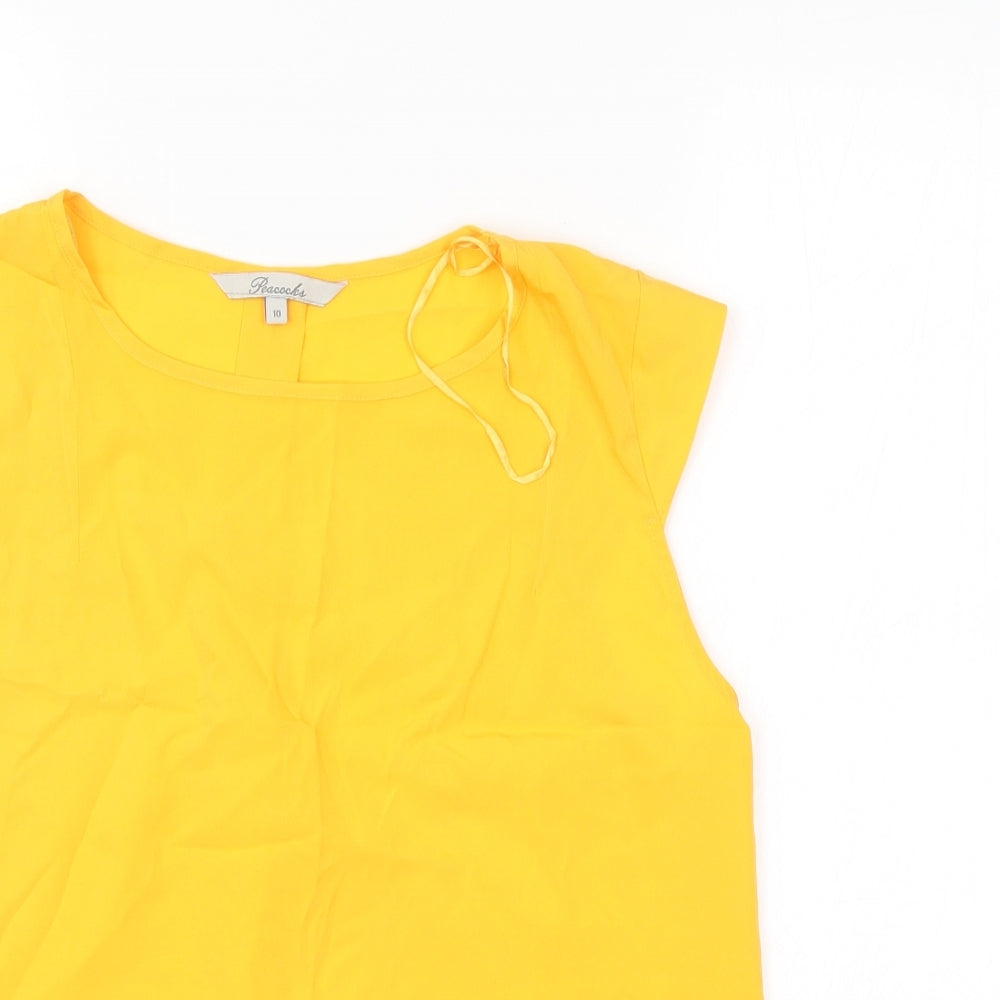 Peacocks Womens Gold   Basic Blouse Size 10