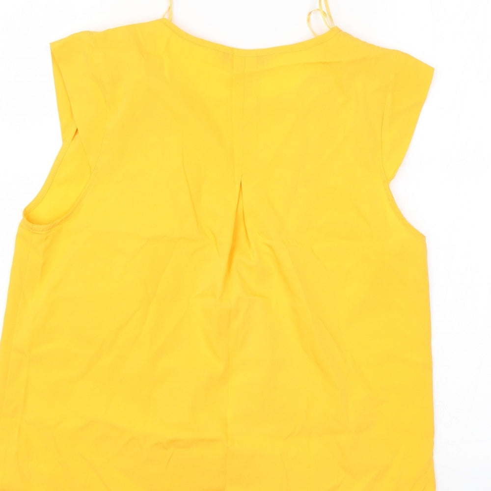 Peacocks Womens Gold   Basic Blouse Size 10