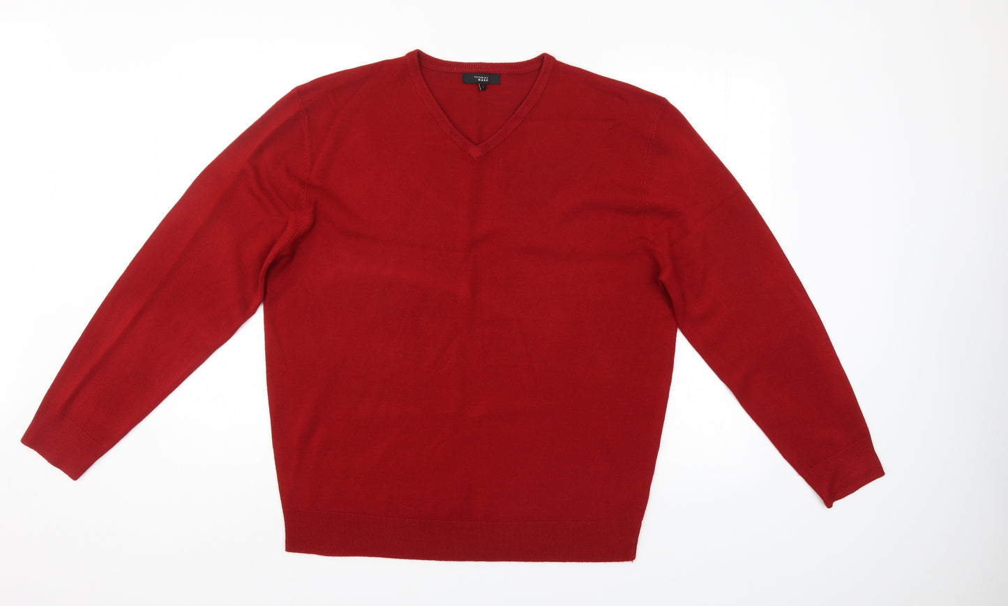 Thomas Nash Mens Red   Pullover Jumper Size L