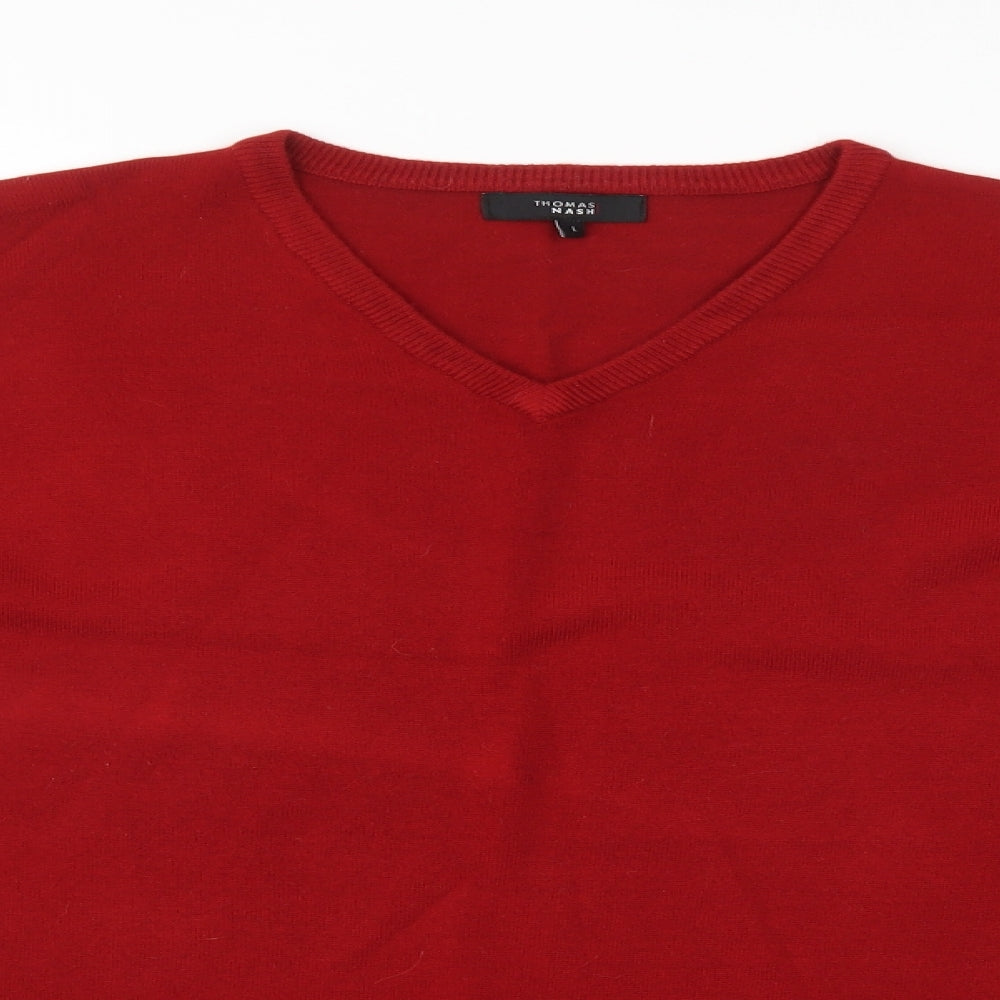 Thomas Nash Mens Red   Pullover Jumper Size L