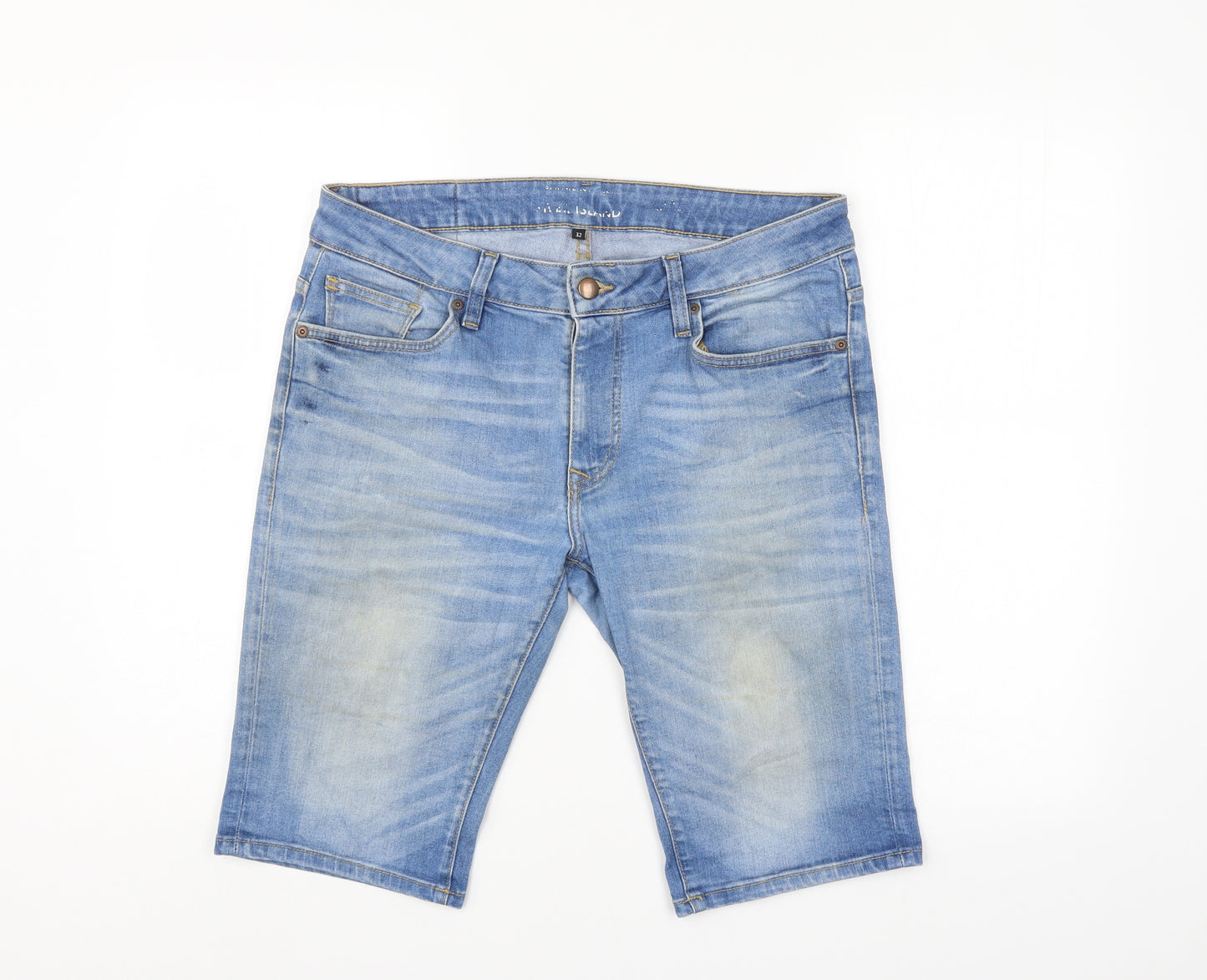 River Island Mens Blue  Denim  Shorts Size 32