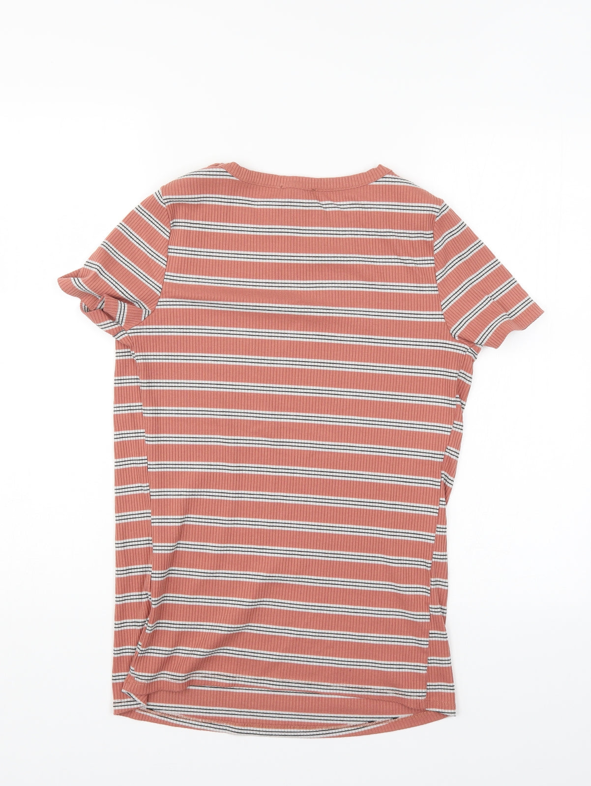 New Look Womens Multicoloured Striped  Basic T-Shirt Size 14