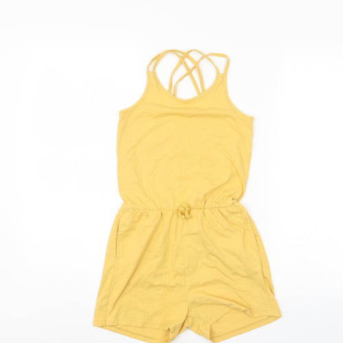 George Girls Yellow   Shorts One-Piece Size 10-11 Years