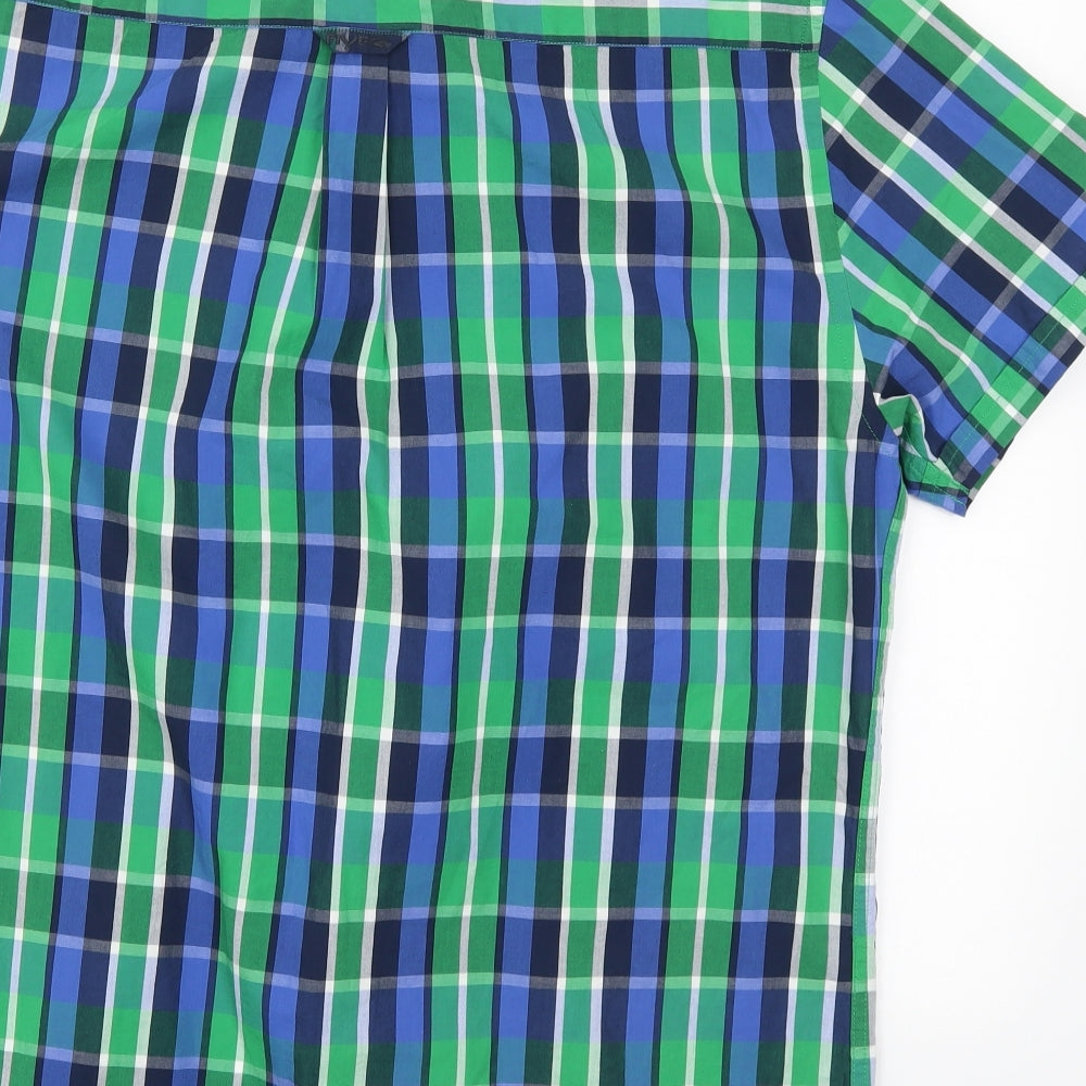 Maine Mens Multicoloured Check   Button-Up Size L
