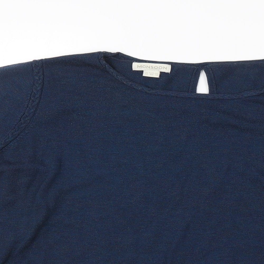 Monsoon Womens Blue   Pullover Jumper Size 22