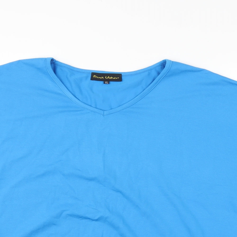 Frank Usher Womens Blue   Basic Blouse Size XL