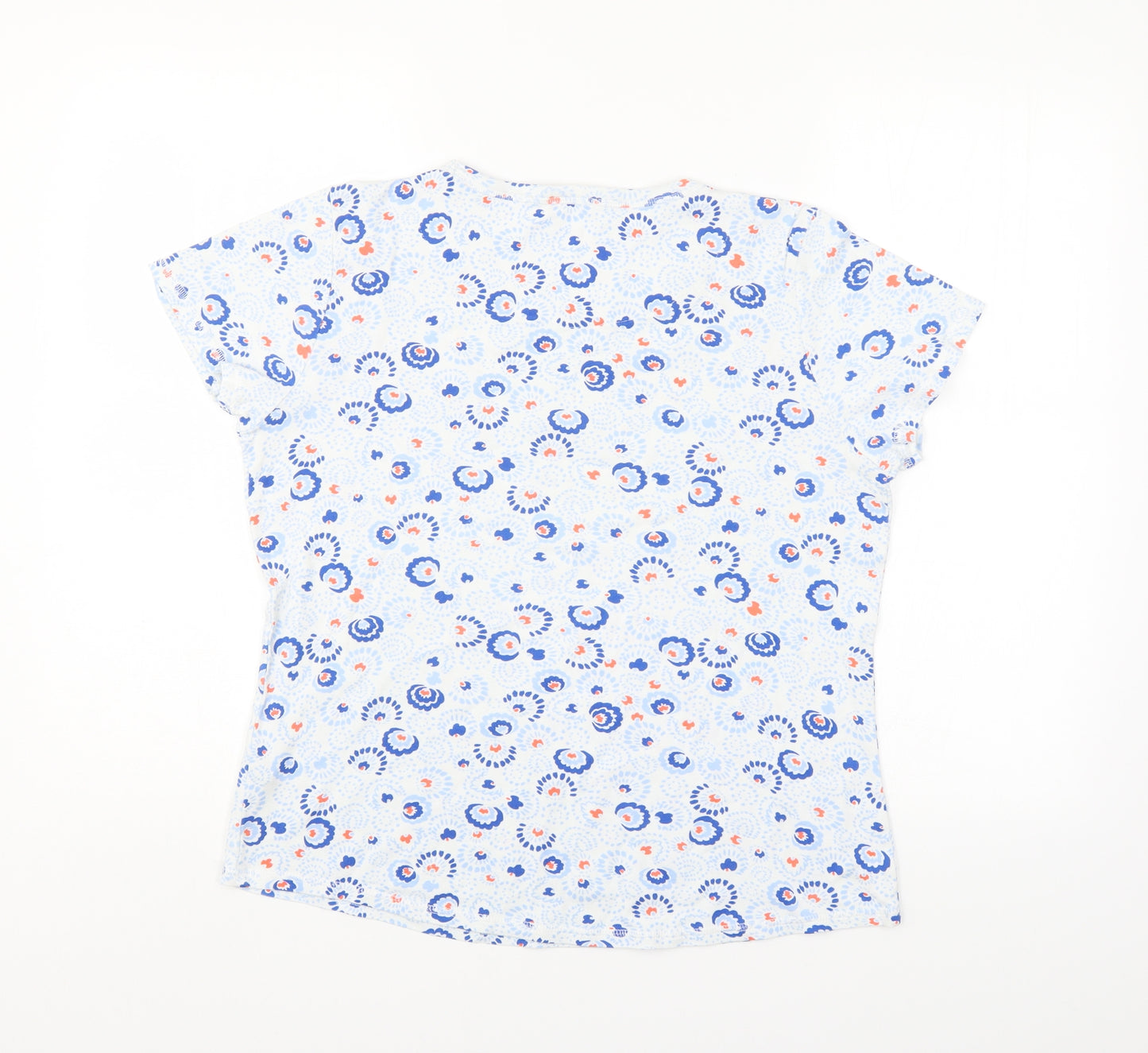 M&S Womens Multicoloured Floral  Basic T-Shirt Size 16