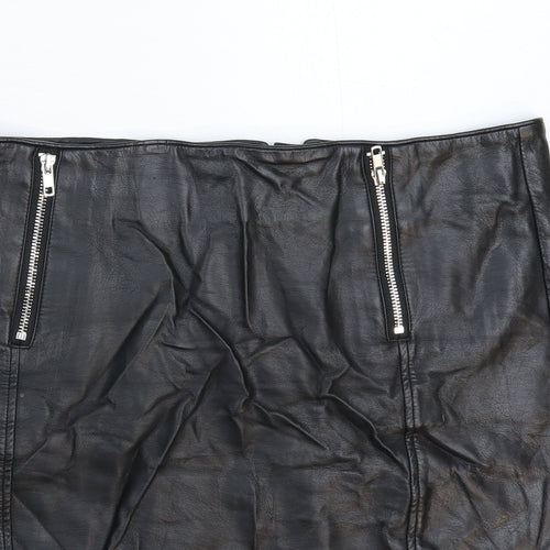 MaterialGirl Womens Black   Mini Skirt Size 14