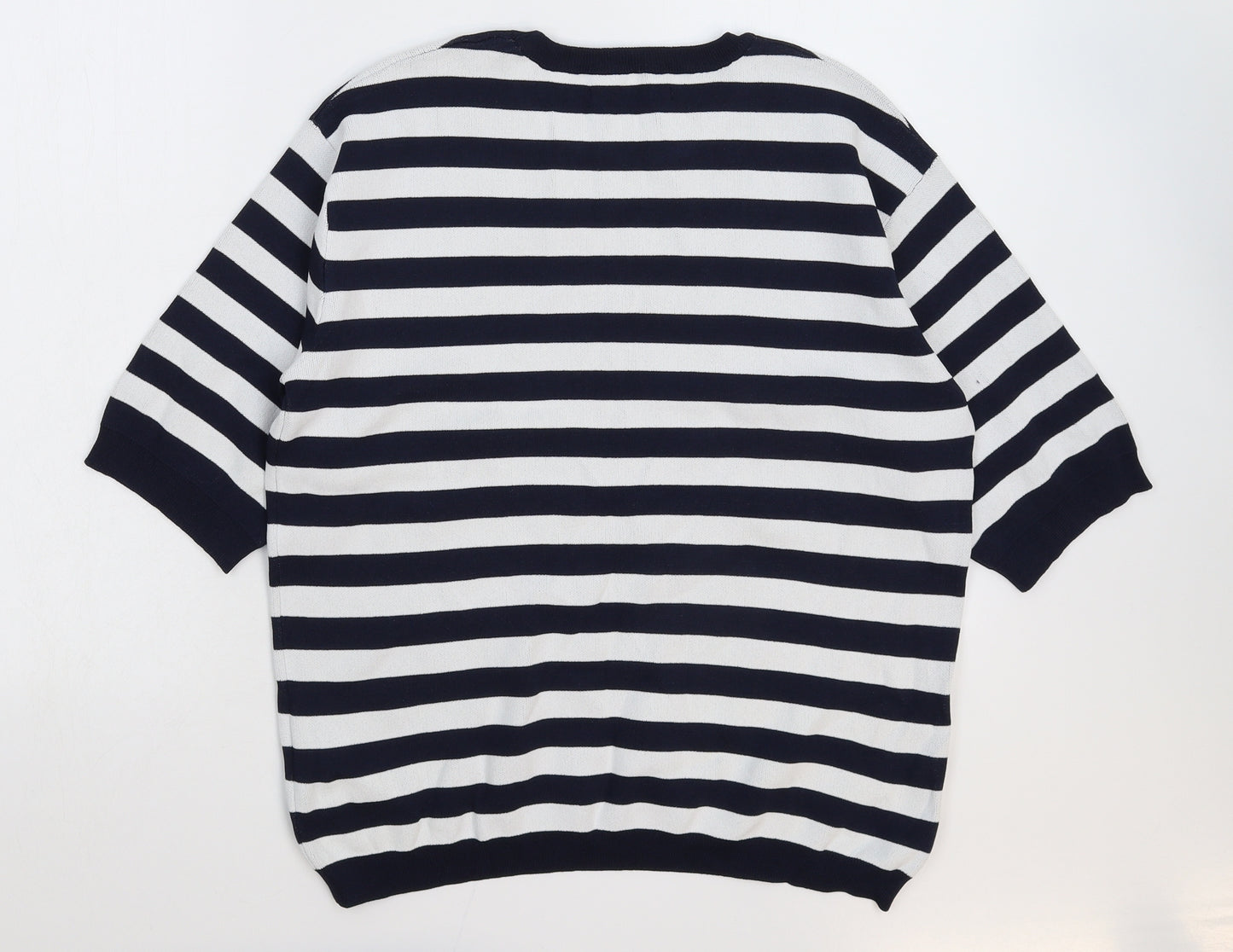 Atmosphere Womens Blue Striped Knit Pullover Jumper Size 12