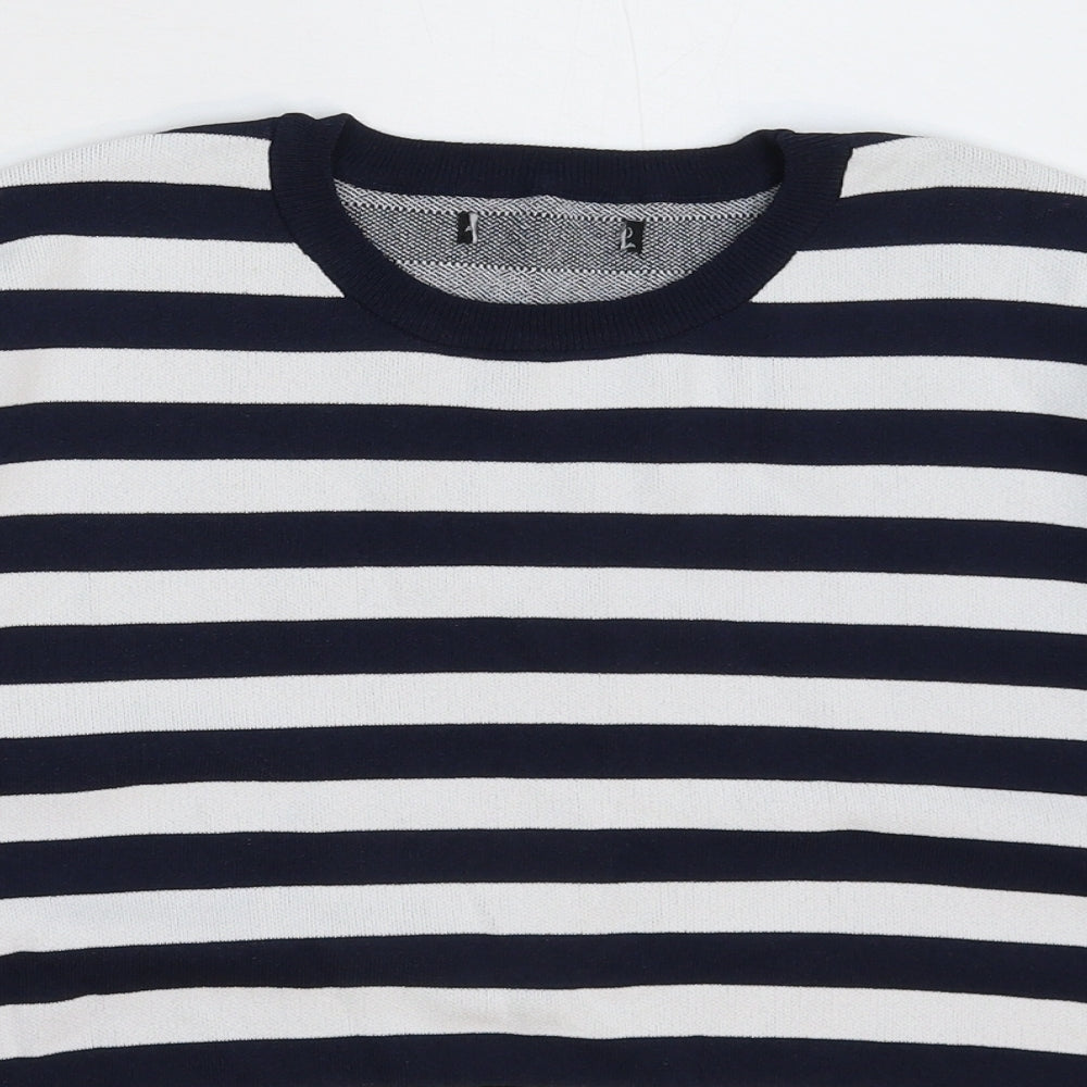 Atmosphere Womens Blue Striped Knit Pullover Jumper Size 12