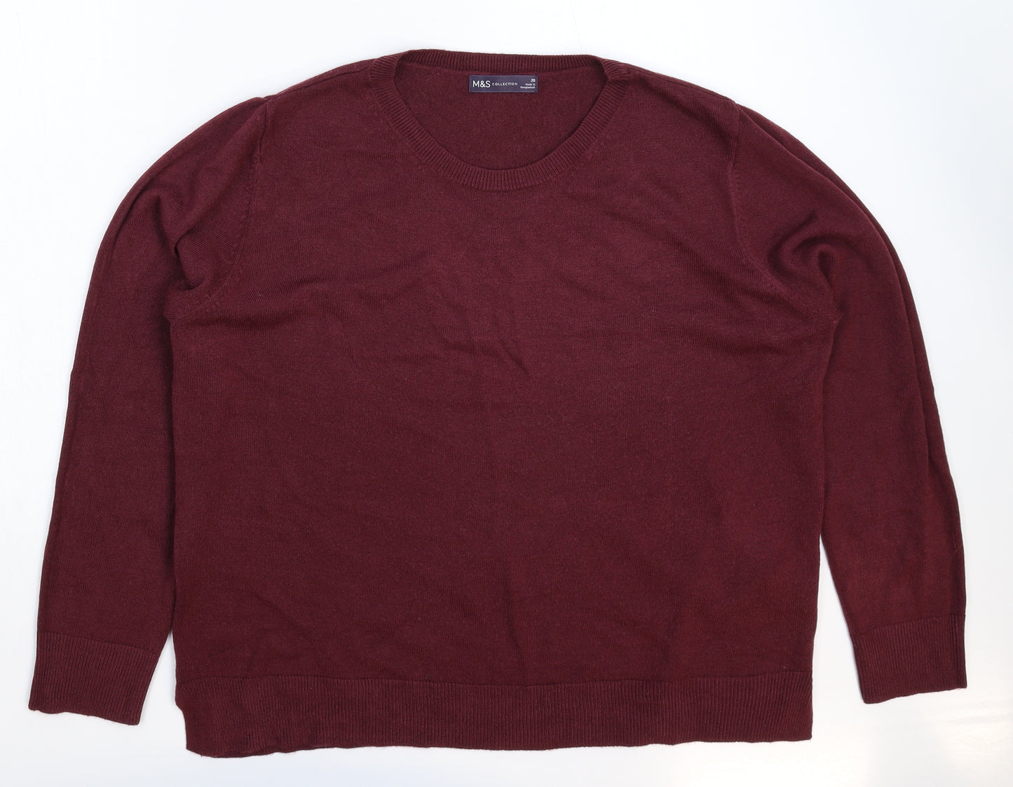 Marks and Spencer Womens Brown  Knit Pullover Jumper Size 20