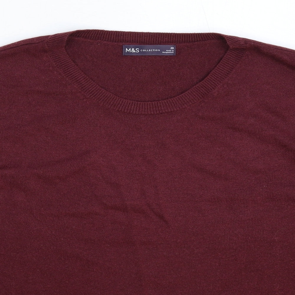 Marks and Spencer Womens Brown  Knit Pullover Jumper Size 20
