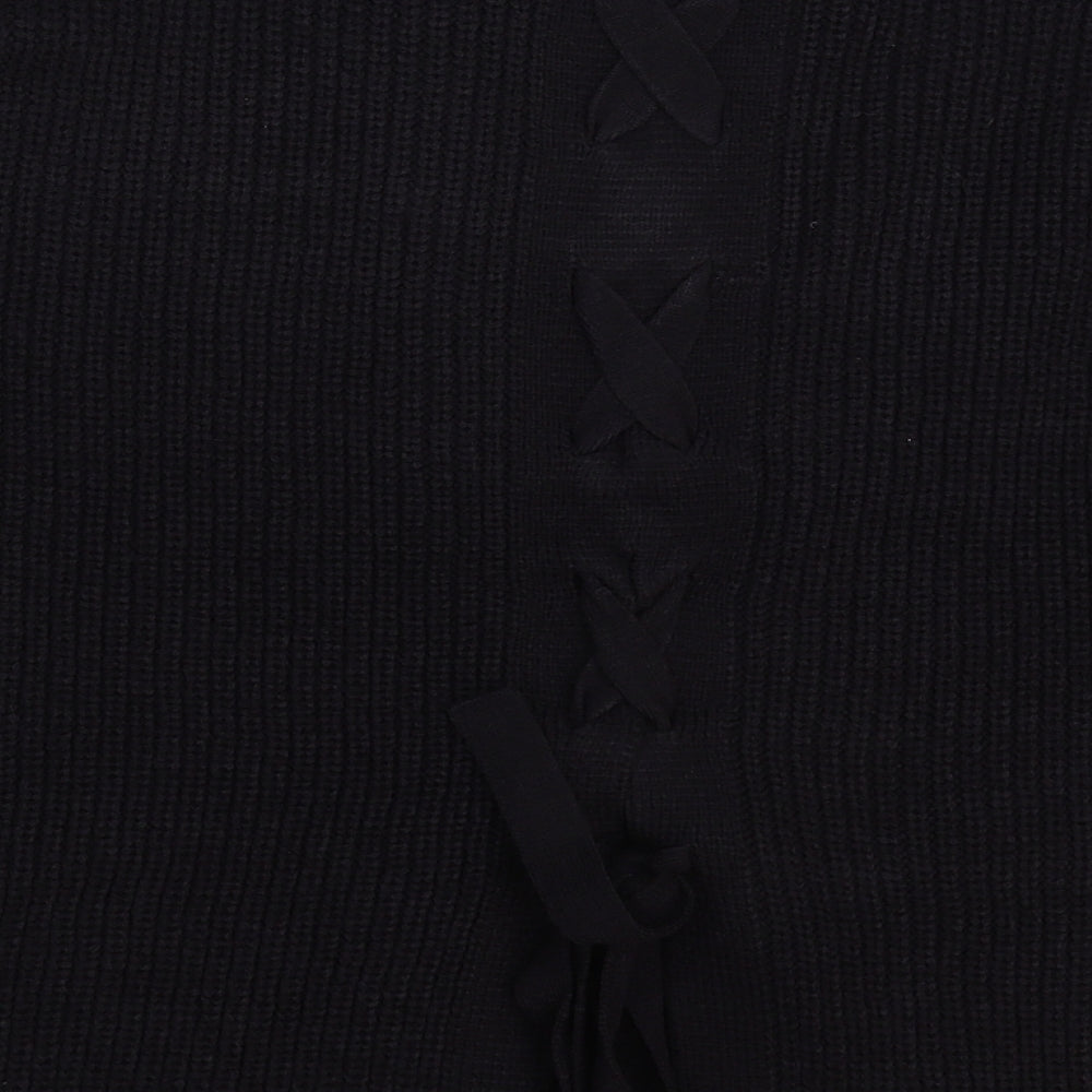 Dorothy Perkins Womens Black  Knit Pullover Jumper Size 18