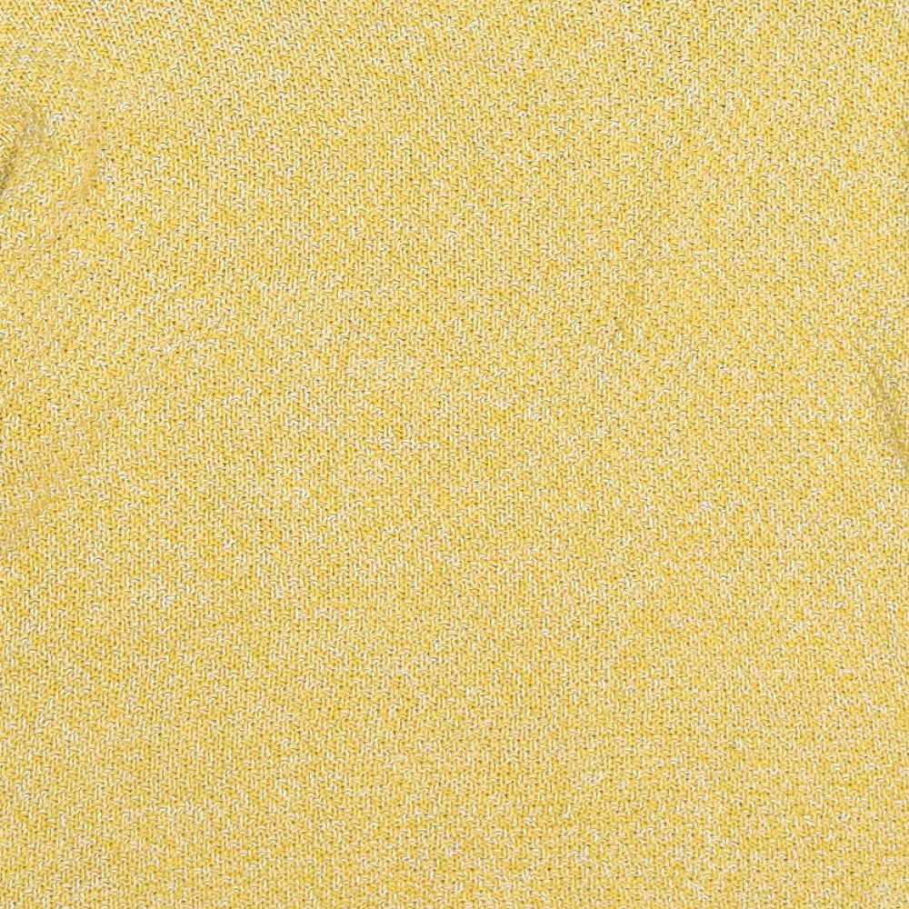 Fat Face Womens Yellow  Knit Pullover Jumper Size 14