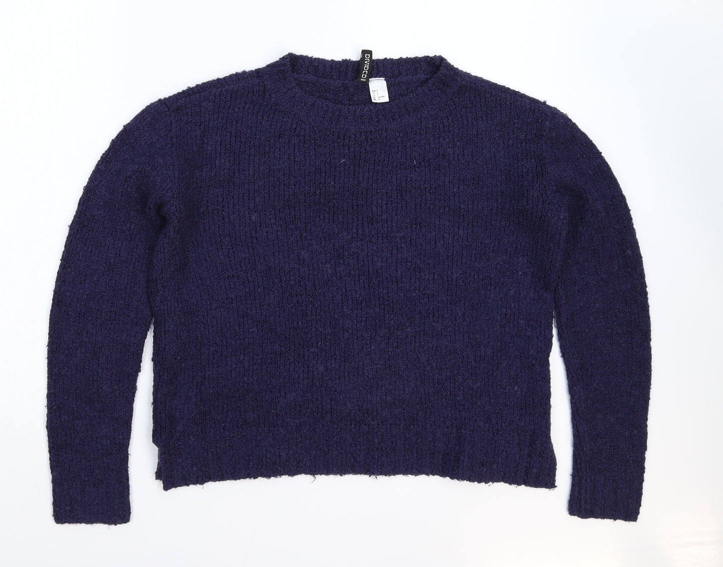 Divided Womens Blue  Knit Pullover Jumper Size S