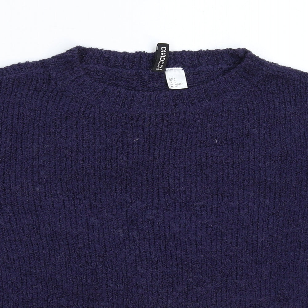 Divided Womens Blue  Knit Pullover Jumper Size S