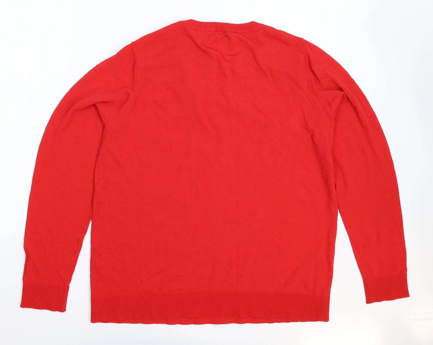 Soon Womens Red  Knit Pullover Jumper Size 16