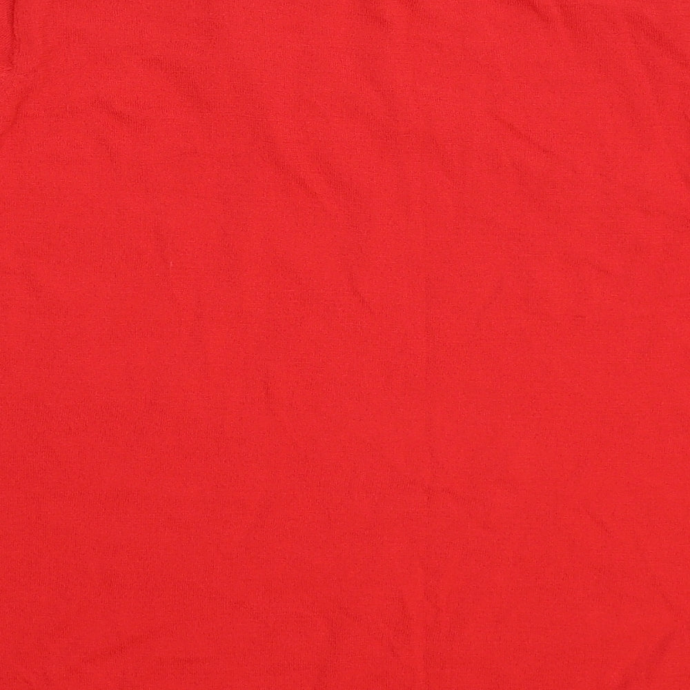 Soon Womens Red  Knit Pullover Jumper Size 16