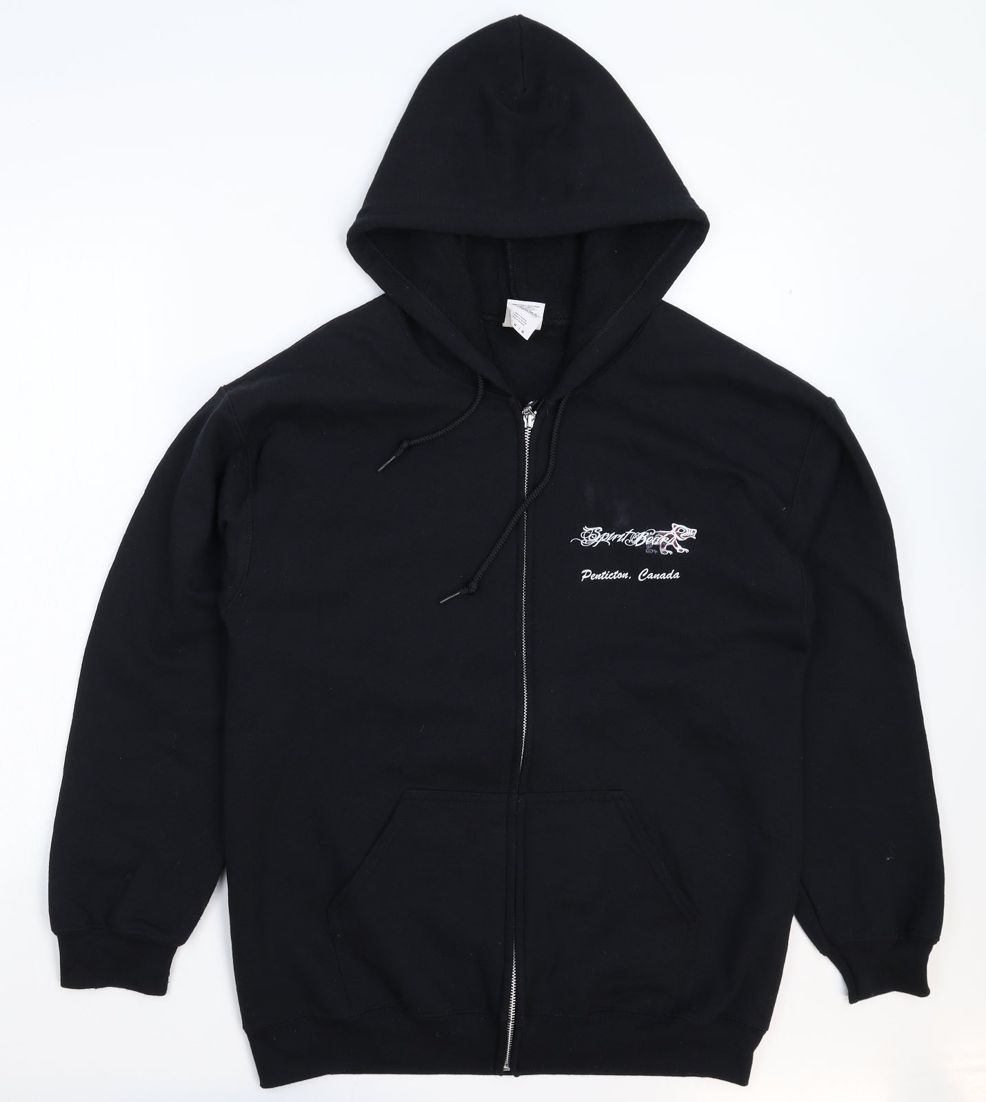 Gildan Mens Black   Full Zip Hoodie Size M