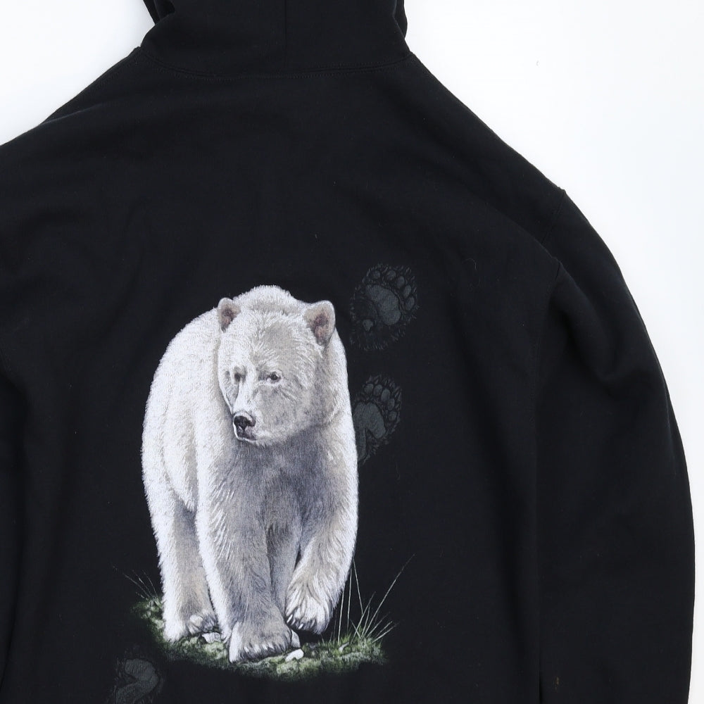 Gildan Mens Black   Full Zip Hoodie Size M