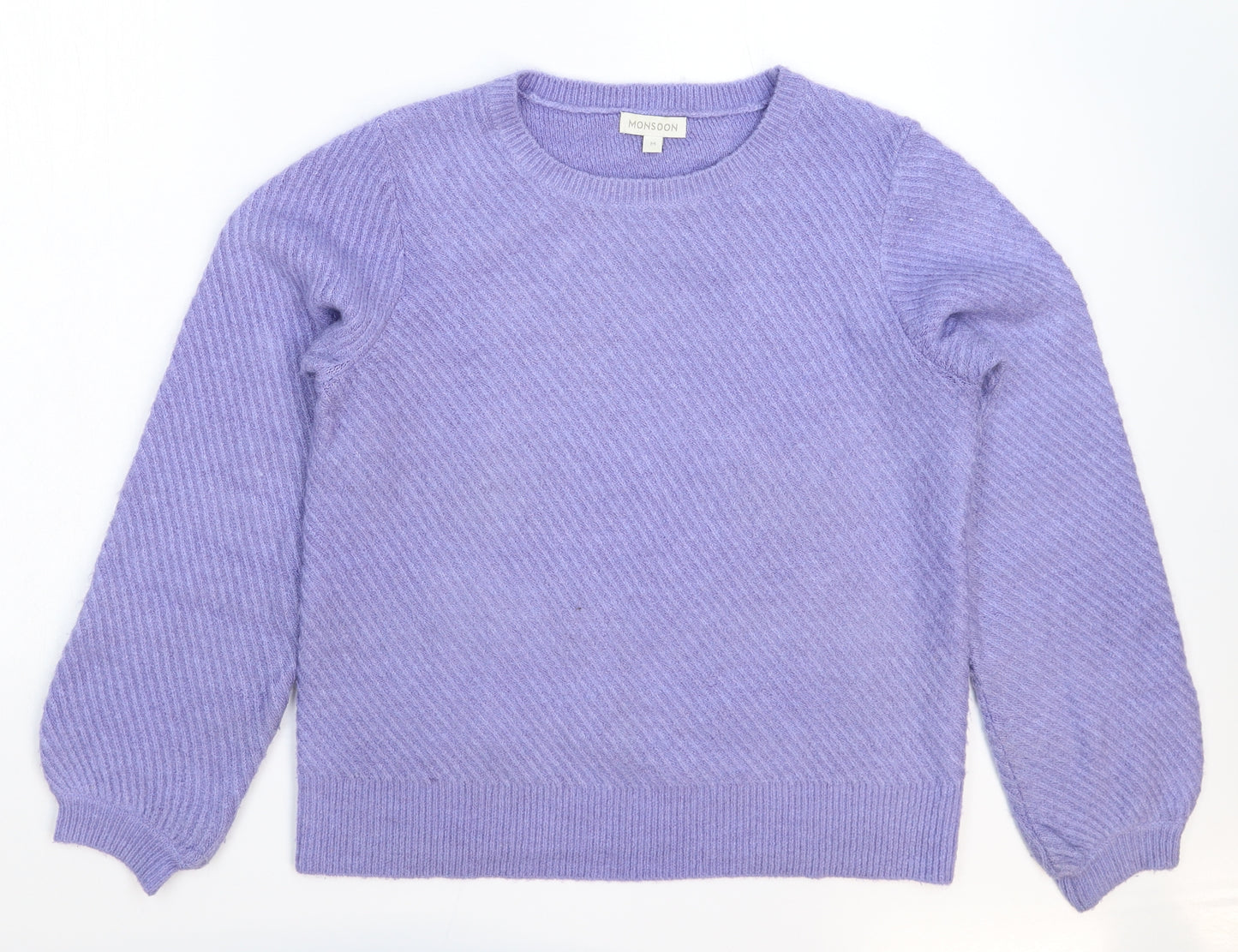Monsoon Womens Purple  Knit Pullover Jumper Size M