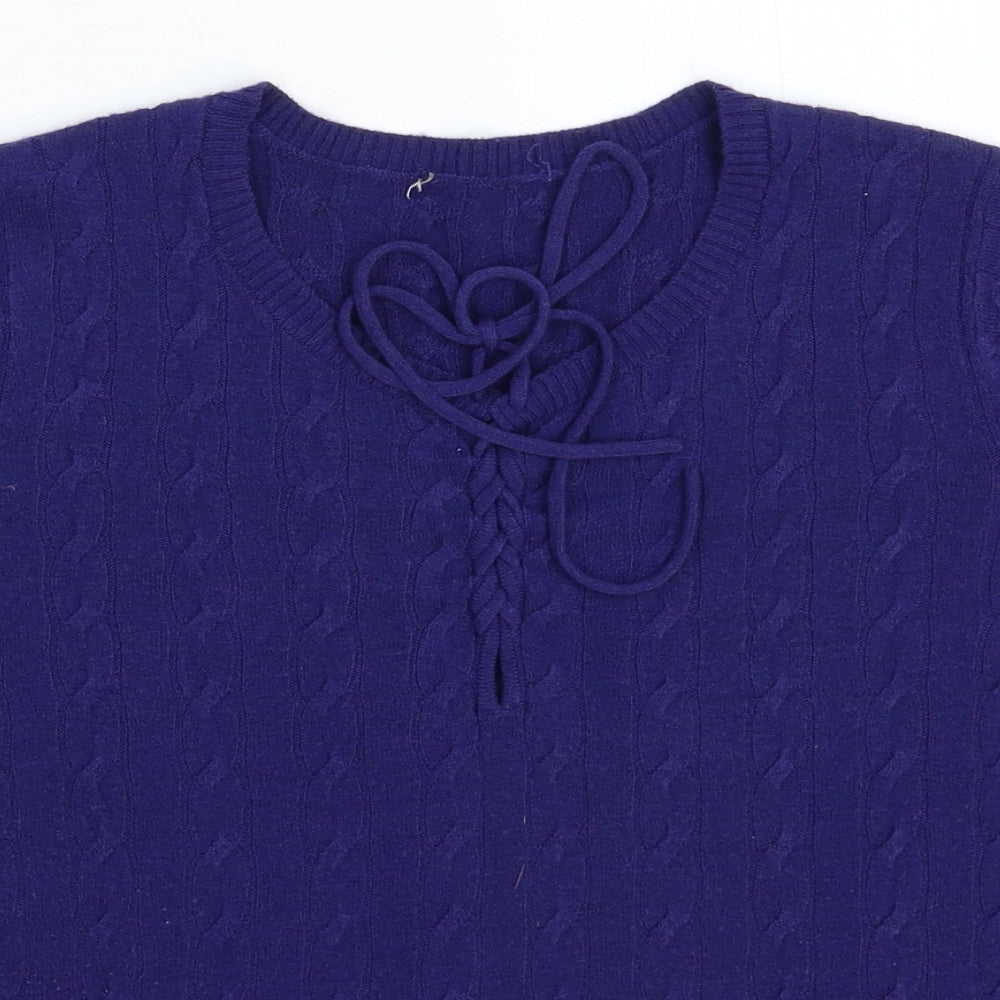 TU Womens Blue  Knit Pullover Jumper Size 12