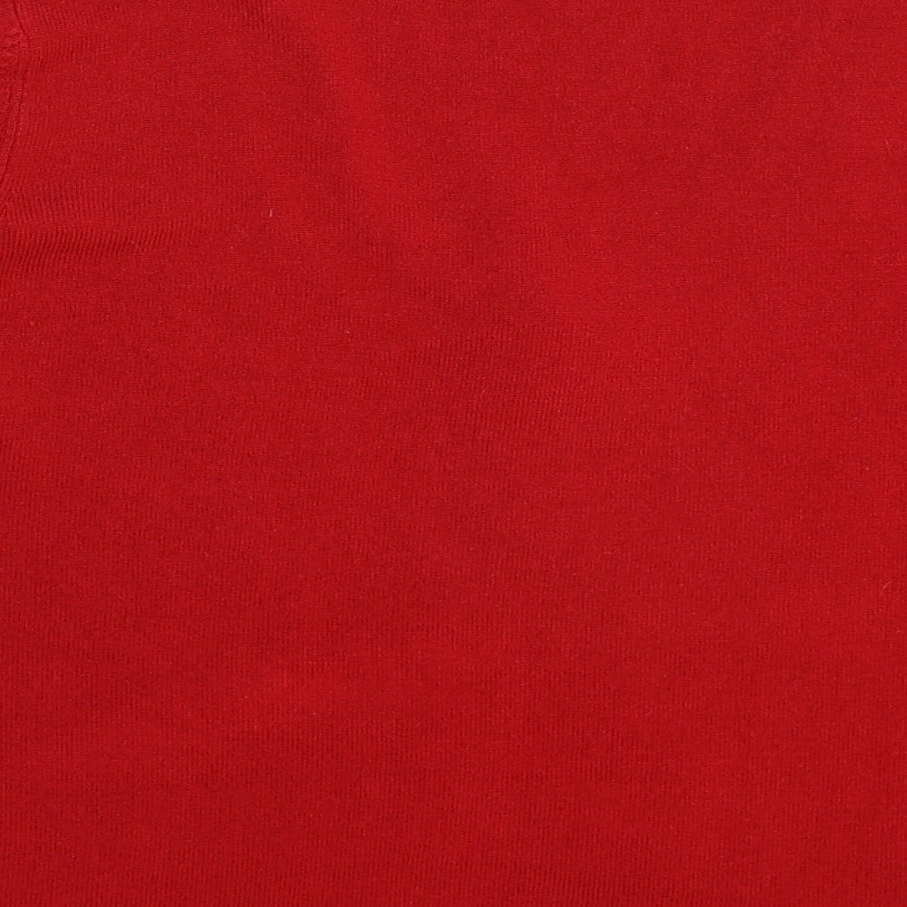Per Una Womens Red  Knit Cardigan Jumper Size 18