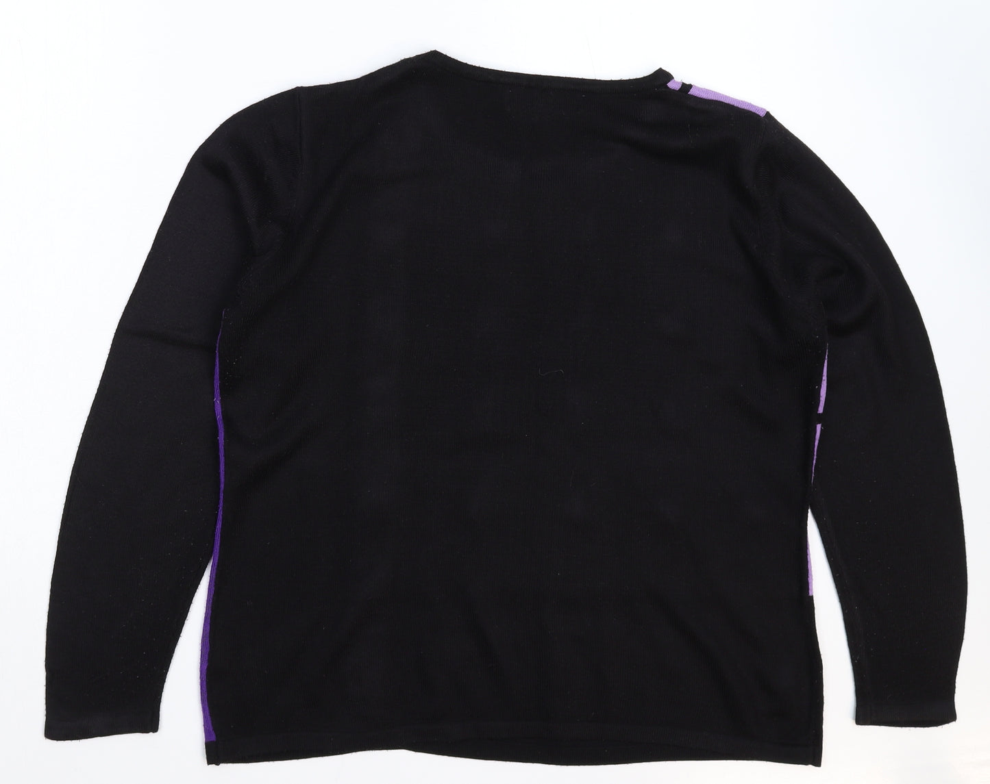 Autonomy Womens Multicoloured Check Knit Pullover Jumper Size L