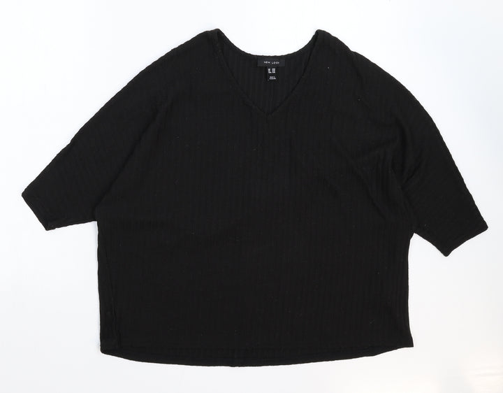 New Look Womens Black Basic T-Shirt Size M