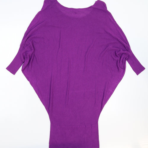 Papaya Womens Purple  Knit Jumper Dress  Size 12  - Oversized