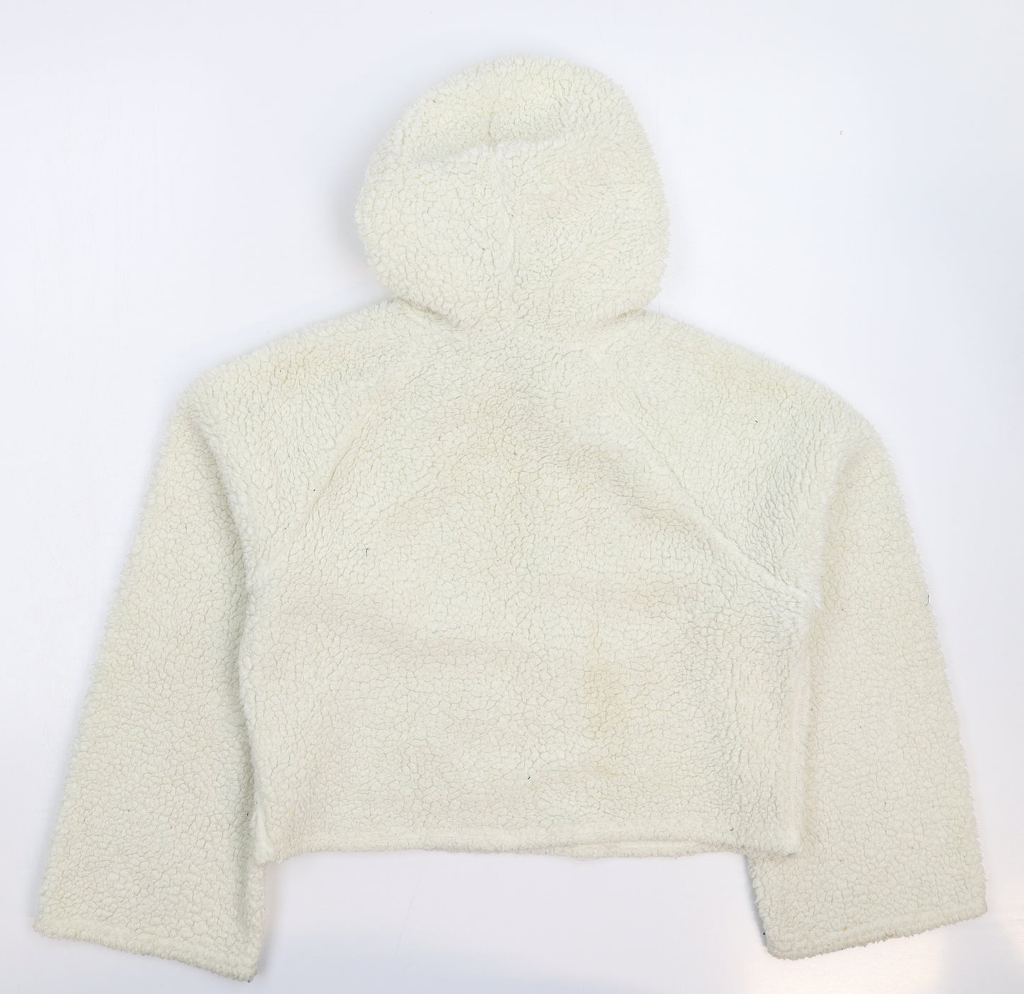 Primark Womens White  Fleece Pullover Hoodie Size 12