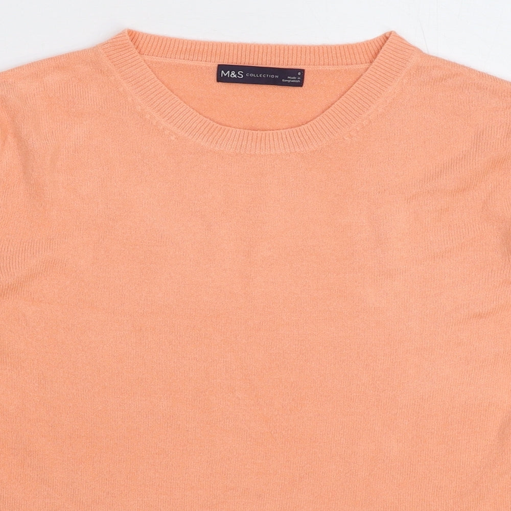 Marks and Spencer Womens Pink  Knit Pullover Jumper Size 8