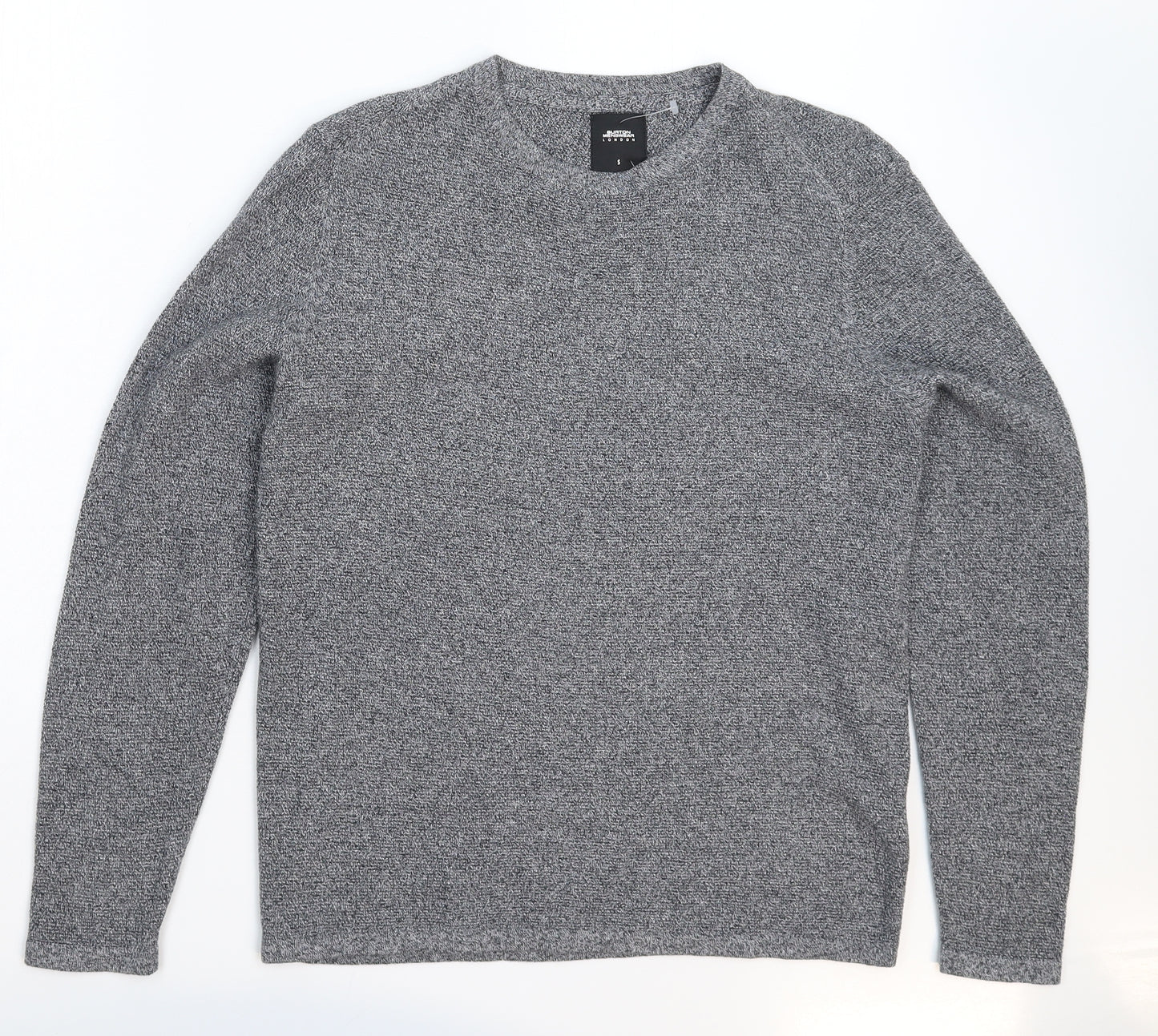 Burton Mens Grey  Knit Pullover Jumper Size S