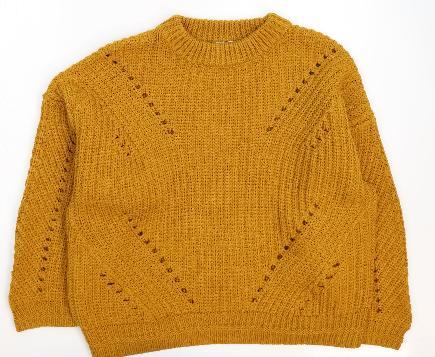 Topshop Womens Brown  Knit Pullover Jumper Size M  - Oversized